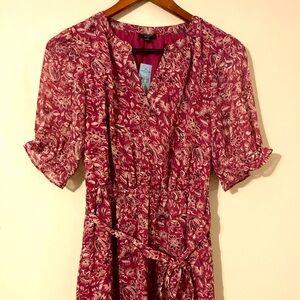 Ann Taylor Pink Floral Dress